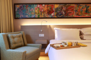 Modern guest room at SenS Hotel & Spa Ubud