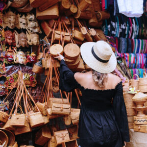 Balinese handicrafts at Ubud Art Market
