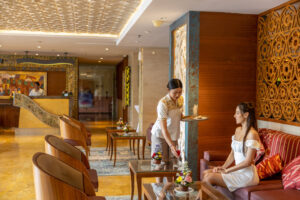 Elegant hotel lobby at SenS Hotel & Spa Ubud